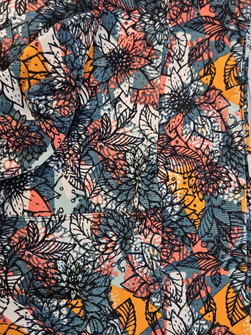 lululemon athletica Floral Print Leggings in Teal, Coral & Mustard